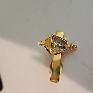 Lantern Goldtone Tie Clip